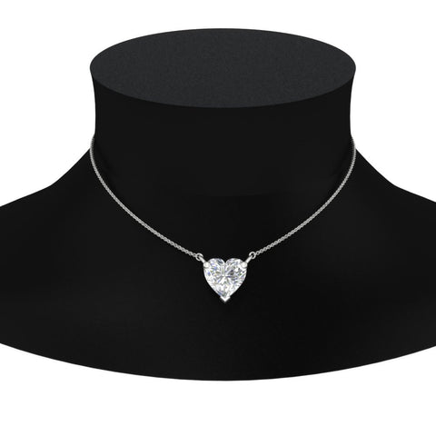 Classic Heart Solitaire Pendant