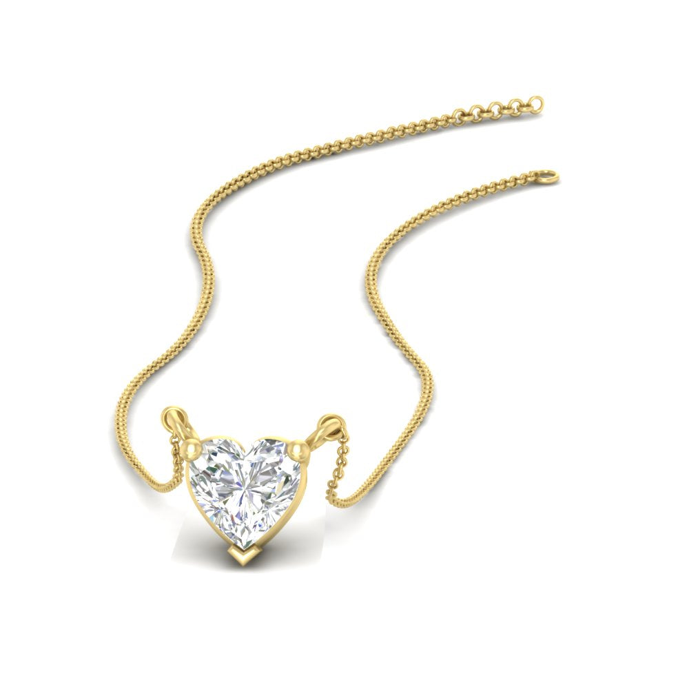 Classic Heart Solitaire Pendant