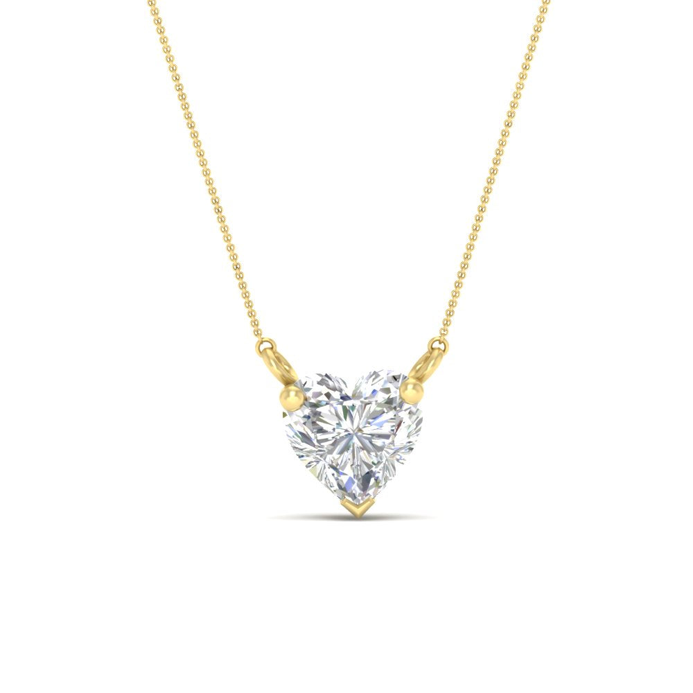 Classic Heart Solitaire Pendant