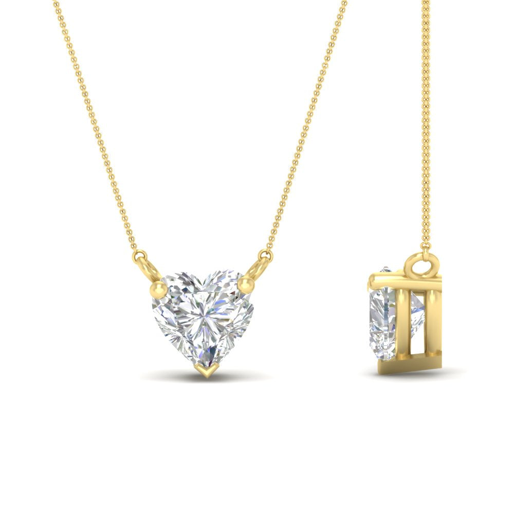 Classic Heart Solitaire Pendant