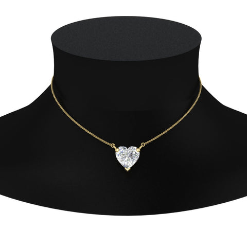 Classic Heart Solitaire Pendant