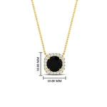 Load image into Gallery viewer, charming-round-black-diamond-halo-cushion-diamond-pendant-in-FDPD11396GBLACKANGLE1-NL-YG
