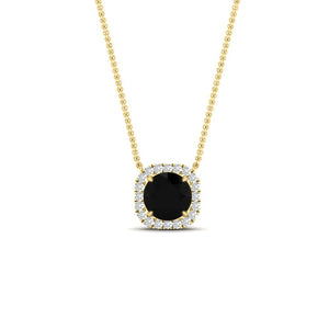 Charming Cushion Halo Round Pendant