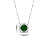 Load image into Gallery viewer, charming-round-emerald-halo-cushion-diamond-pendant-in-FDPD11396GEMGRANGLE1-NL-WG
