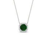 Load image into Gallery viewer, charming-round-emerald-halo-cushion-diamond-pendant-in-FDPD11396GEMGRANGLE1-NL-WG
