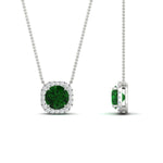 Load image into Gallery viewer, charming-round-emerald-halo-cushion-diamond-pendant-in-FDPD11396GEMGRANGLE1-NL-WG
