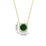 Load image into Gallery viewer, charming-round-emerald-halo-cushion-diamond-pendant-in-FDPD11396GEMGRANGLE1-NL-YG
