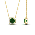Load image into Gallery viewer, charming-round-emerald-halo-cushion-diamond-pendant-in-FDPD11396GEMGRANGLE1-NL-YG

