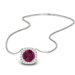 Load image into Gallery viewer, charming-round-pink-sapphire-halo-cushion-diamond-pendant-in-FDPD11396GSADRPIANGLE1-NL-WG
