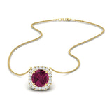 Load image into Gallery viewer, charming-round-pink-sapphire-halo-cushion-diamond-pendant-in-FDPD11396GSADRPIANGLE1-NL-YG
