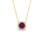 Load image into Gallery viewer, charming-round-pink-sapphire-halo-cushion-diamond-pendant-in-FDPD11396GSADRPIANGLE1-NL-YG
