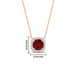 Load image into Gallery viewer, charming-round-ruby-halo-cushion-diamond-pendant-in-FDPD11396GRUDRANGLE1-NL-RG
