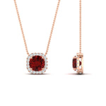 Load image into Gallery viewer, charming-round-ruby-halo-cushion-diamond-pendant-in-FDPD11396GRUDRANGLE1-NL-RG
