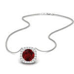 Load image into Gallery viewer, charming-round-ruby-halo-cushion-diamond-pendant-in-FDPD11396GRUDRANGLE1-NL-WG
