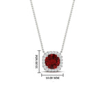 Load image into Gallery viewer, charming-round-ruby-halo-cushion-diamond-pendant-in-FDPD11396GRUDRANGLE1-NL-WG
