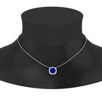 Load image into Gallery viewer, charming-round-sapphire-halo-cushion-diamond-pendant-in-FDPD11396GSABLANGLE1-NL-WG
