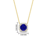Load image into Gallery viewer, charming-round-sapphire-halo-cushion-diamond-pendant-in-FDPD11396GSABLANGLE1-NL-YG
