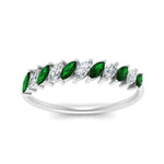 Load image into Gallery viewer, cheap-marquise-stack-diamond-band-with-emerald-in-white-gold-FD9726BGEMGR-NL-WG.jpg
