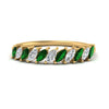 Load image into Gallery viewer, cheap-marquise-stack-diamond-band-with-emerald-in-yellow-gold-FD9726BGEMGR-NL-YG.jpg