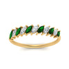 Load image into Gallery viewer, cheap-marquise-stack-diamond-band-with-emerald-in-yellow-gold-FD9726BGEMGR-NL-YG.jpg