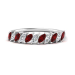 Load image into Gallery viewer, cheap-marquise-stack-diamond-band-with-ruby-in-white-gold-FD9726BGRUDR-NL-WG.jpg
