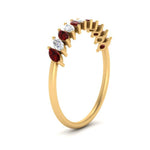 Load image into Gallery viewer, cheap-marquise-stack-diamond-band-with-ruby-in-yellow-gold-FD9726BGRUDR-NL-YG.jpg
