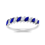 Load image into Gallery viewer, cheap-marquise-stack-diamond-band-with-sapphire-in-white-gold-FD9726BGSABL-NL-WG.jpg
