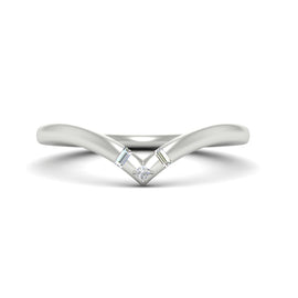 Chevron Wedding Ring With Baguette And Princess