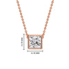 Load image into Gallery viewer, Princess Diamond Bezel Set Solitaire Pendant