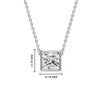 Load image into Gallery viewer, Princess Diamond Bezel Set Solitaire Pendant