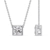 Load image into Gallery viewer, Princess Diamond Bezel Set Solitaire Pendant