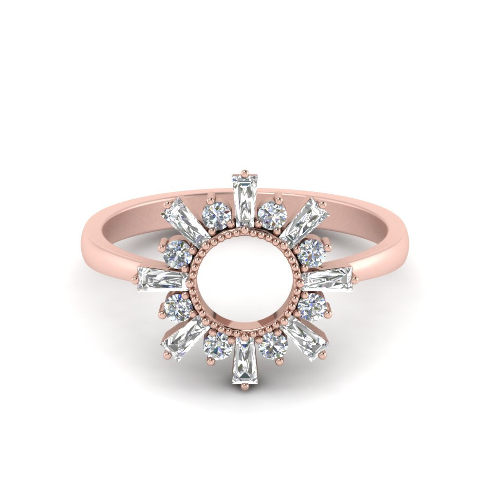 Circle Baguette Promise Ring