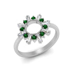 Load image into Gallery viewer, circle-baguette-promise-ring-with-emerald-in-white-gold-FD123751GEMGR-NL-WG
