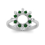 Load image into Gallery viewer, circle-baguette-promise-ring-with-emerald-in-white-gold-FD123751GEMGR-NL-WG
