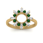 Load image into Gallery viewer, circle-baguette-promise-ring-with-emerald-in-yellow-gold-FD123751GEMGR-NL-YG
