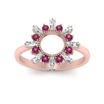 Load image into Gallery viewer, circle-baguette-promise-ring-with-pink-sapphire-in-rose-gold-FD123751GSADRPI-NL-RG
