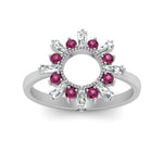 Load image into Gallery viewer, circle-baguette-promise-ring-with-pink-sapphire-in-white-gold-FD123751GSADRPI-NL-WG
