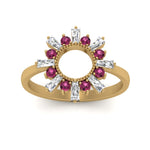 Load image into Gallery viewer, circle-baguette-promise-ring-with-pink-sapphire-in-yellow-gold-FD123751GSADRPI-NL-YG
