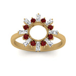 Load image into Gallery viewer, circle-baguette-promise-ring-with-ruby-in-yellow-gold-FD123751GRUDR-NL-YG
