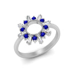 Load image into Gallery viewer, circle-baguette-promise-ring-with-sapphire-in-white-gold-FD123751GSABL-NL-WG
