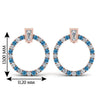 Load image into Gallery viewer, circle-stud-diamond-earring-with-blue-topaz-in-rose-gold-FDEAR9221GICBLTO-NL-RG