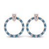 Load image into Gallery viewer, circle-stud-diamond-earring-with-blue-topaz-in-rose-gold-FDEAR9221GICBLTO-NL-RG