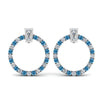 Load image into Gallery viewer, circle-stud-diamond-earring-with-blue-topaz-in-white-gold-FDEAR9221GICBLTO-NL-WG