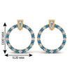 Load image into Gallery viewer, circle-stud-diamond-earring-with-blue-topaz-in-yellow-gold-FDEAR9221GICBLTO-NL-YG