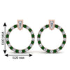 Load image into Gallery viewer, circle-stud-diamond-earring-with-emerald-in-rose-gold-FDEAR9221GEMGR-NL-RG