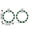 Load image into Gallery viewer, circle-stud-diamond-earring-with-emerald-in-white-gold-FDEAR9221GEMGR-NL-WG