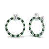 Load image into Gallery viewer, circle-stud-diamond-earring-with-emerald-in-white-gold-FDEAR9221GEMGR-NL-WG