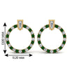 Load image into Gallery viewer, circle-stud-diamond-earring-with-emerald-in-yellow-gold-FDEAR9221GEMGR-NL-YG