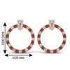 Load image into Gallery viewer, circle-stud-diamond-earring-with-orange-sapphire-in-rose-gold-FDEAR9221GSAOR-NL-RG