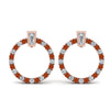 Load image into Gallery viewer, circle-stud-diamond-earring-with-orange-sapphire-in-rose-gold-FDEAR9221GSAOR-NL-RG